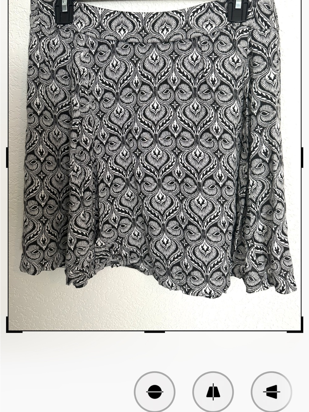 Cloud 9 Black & White Patterned Skirt